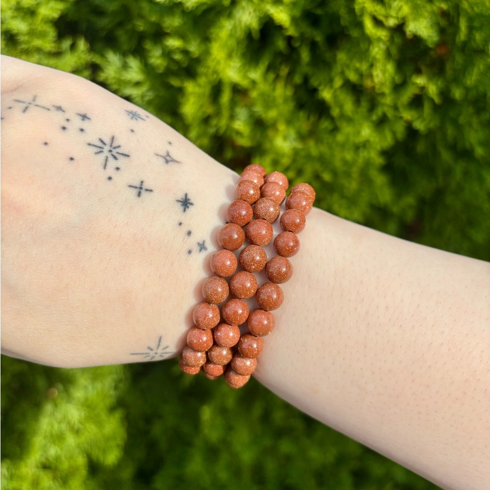 ✨Handmade Goldstone Crystal Bracelet – Ambition & Motivation✨